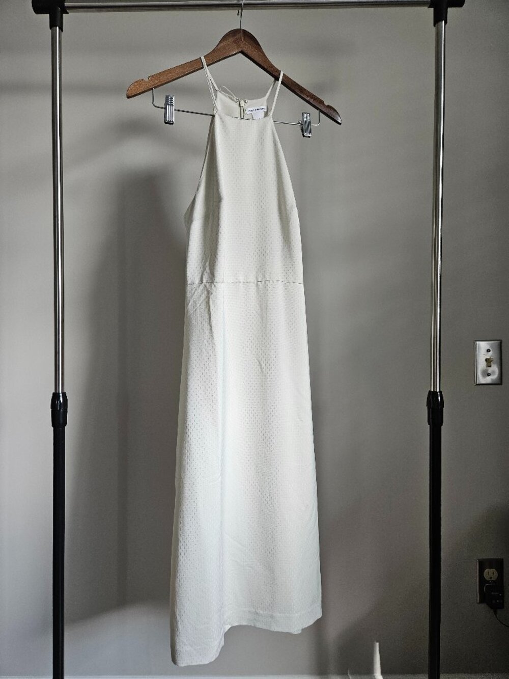 NWOT Club Monaco Textured Halter Midi Dress Light Green - Size 4